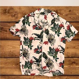 Cactus Tropical Leaf Print Men's Shirt